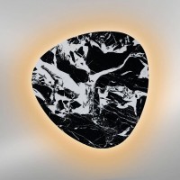 LupiaLicht Cameo LED Wandleuchte, Ø: 50 cm, schwarz marmoriert
