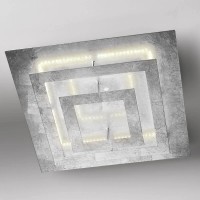 LupiaLicht Square LED Deckenleuchte, Blattsilber