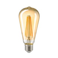 Sompex LED Filament Edison Lampe Rustika E27 Gold, 4,5 W, 2500 K, dimmbar, Ø: 6,4 cm