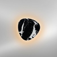 LupiaLicht Cameo LED Wandleuchte, Ø: 30 cm, schwarz marmoriert