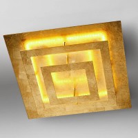 LupiaLicht Square LED Deckenleuchte, Blattgold