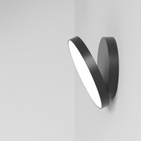 Rotaliana Venere W2 LED Wand- / Deckenleuchte, schwarz matt