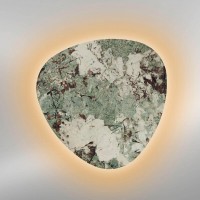 LupiaLicht Cameo LED Wandleuchte, Ø: 50 cm, grün marmoriert